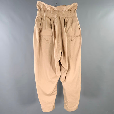 SASQUATCHfabrix Size M Beige Twill Polyester Blend High Waisted Casual Pants