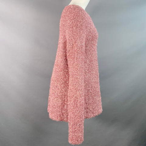 SIES MARJAN Size S Pink Polyamide Blend Metallic Crew Neck Pullover
