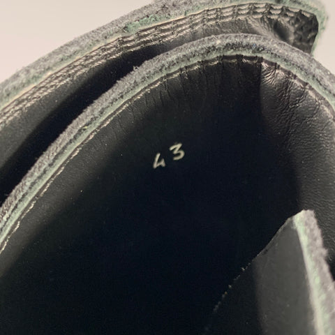 PAUL ANDREW Size 10 Black Nubuck Leather Side Zipper Boots