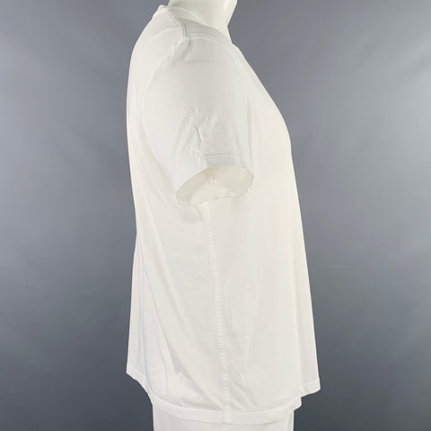VALENTINO Size XL White Cotton Crew Neck T-shirt