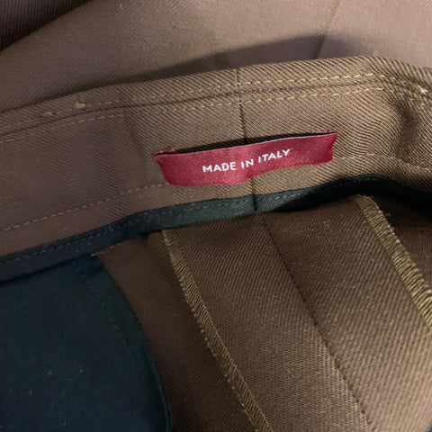 GUCCI Size 36 Brown Wool Zip Up Dress Pants