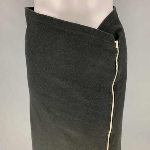 COMME des GARCONS Size M Black Wool Knit Zip Up Skirt