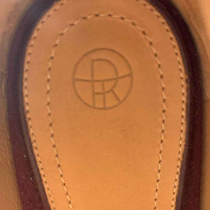 THE ROW Size 8 Burgundy Pony Hair Loafer Flats