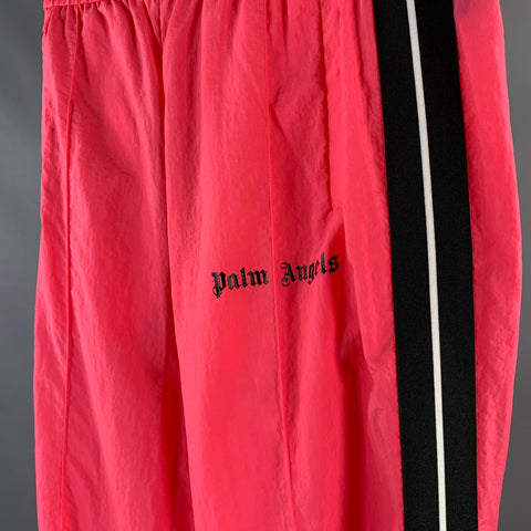 PALM ANGELS Size L Neon Pink Polimide Joggers Casual Pants