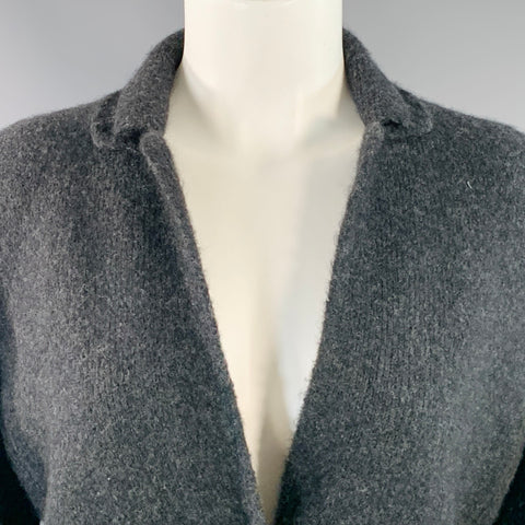 JAMES PERSE Size M Grey Charcoal Merino Wool Blend Knit Jacket Blazer