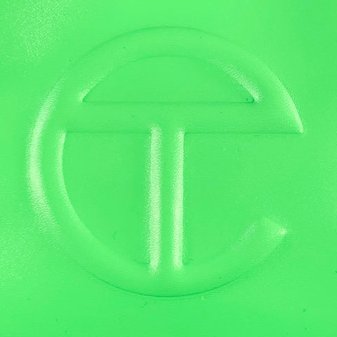 TELFAR Green Neon Embossed Faux Leather Cross Body Handbag