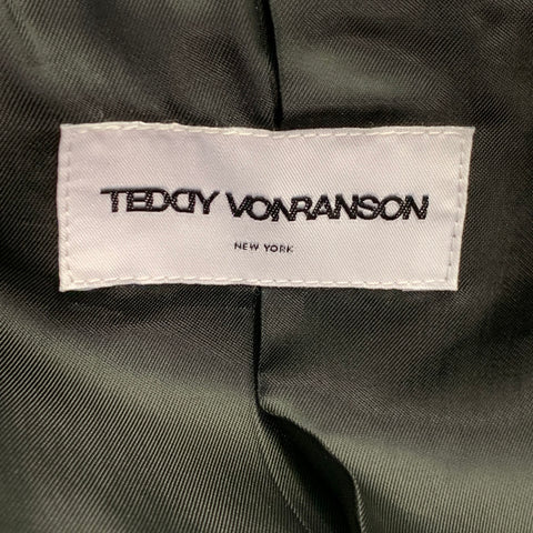 TEDDY VONRANSON Size 38 Neon Yellow Wool Silk Peak Lapel Double Breasted Sport Coat