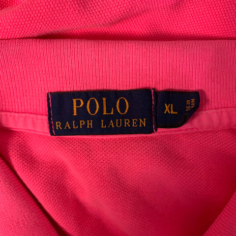 POLO by RALPH LAUREN Size XL Pink Neon Pink Cotton Polo