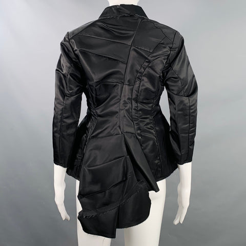 COMME des GARCONS Size M Black Nylon Asymmetrical Jacket Blazer
