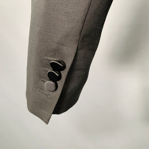 DSQUARED2 Size 38 Black Navy Wool Silk Shawl Collar Sport Coat