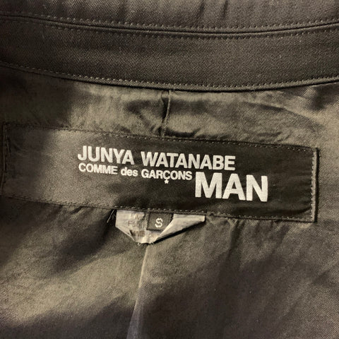 JUNYA WATANABE Size S Black Cotton Wool Shawl Collar Sport Coat