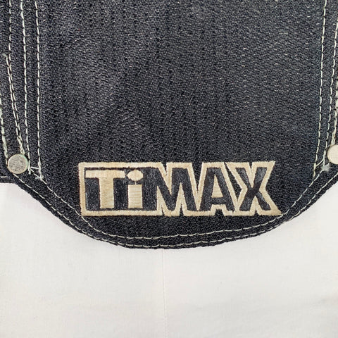 Blouson de moto ICON taille L, modèle TiMAX, noir/argent, en nylon
