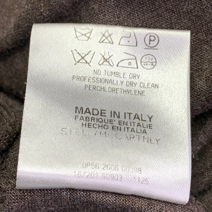 STELLA McCARTNEY Size M Brown Viscose Pleated Dress