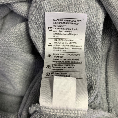 VINCE Size M Grey Heather Cotton Hooded Sweatshirt