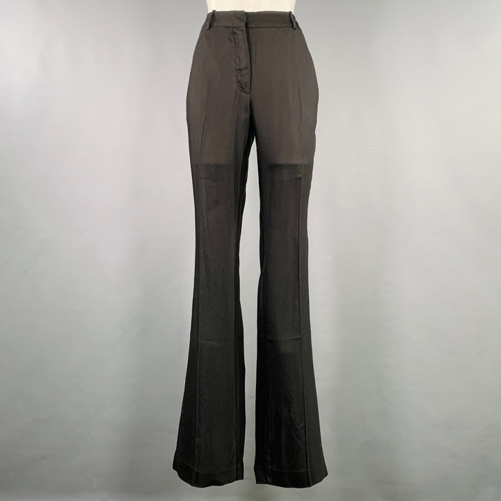 RAG & BONE Size 8 Donna Black Viscose Blend Straight Dress Pants