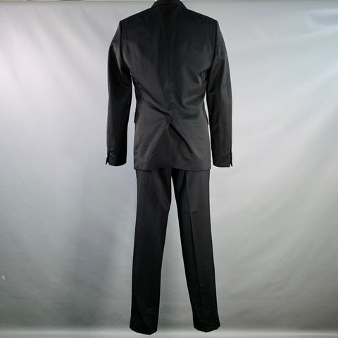COMME des GARCONS x H&M Vintage Size 38 Regular Black White Twill Wool Notch Lapel Suit