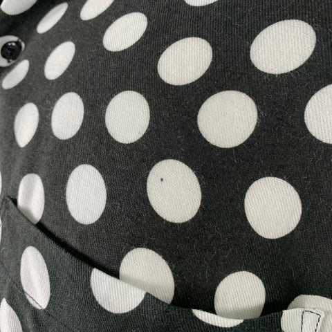 AMI by ALEXANDRE MATTIUSSI Size S Black White Polka Dot Long Sleeve Shirt