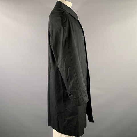 BURBERRYS Size M Black Cotton Blend Raglan Coat