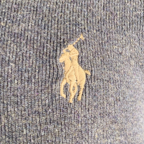 POLO by RALPH LAUREN Taille M Pull col en V en coton Pima marron