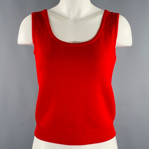 ST. JOHN COLLECTION Size S Red Wool Blend Tank Casual Top