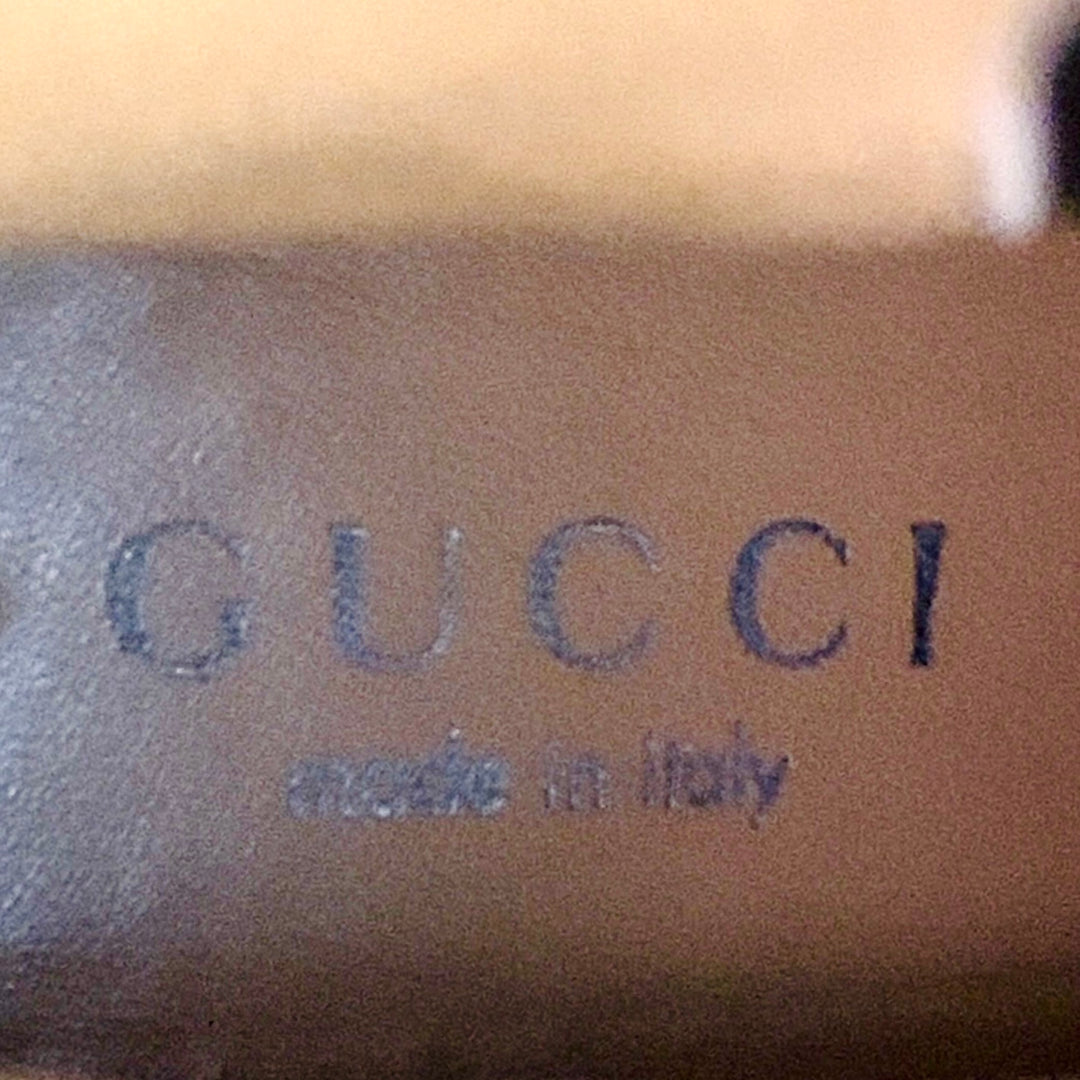 GUCCI Size 10 Black Leather Side Zipper Boots