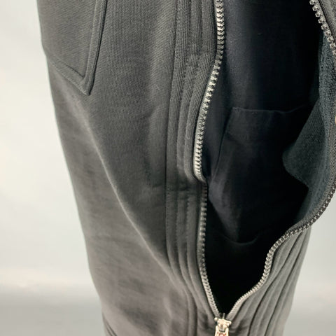 MONCLER Size M Black Cotton Blend Drawstring Shorts