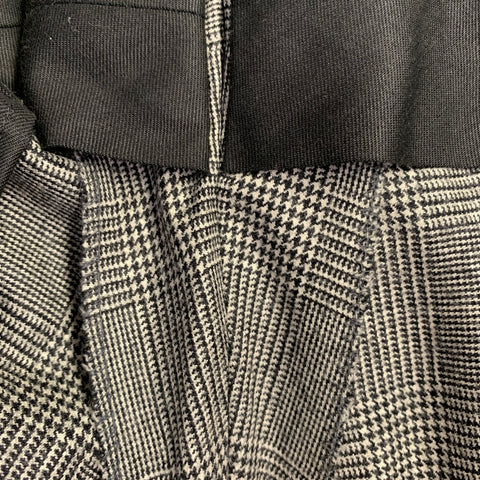 BROOKS BROTHERS Size 42 Black White Glenplaid Wool 3PC Suit