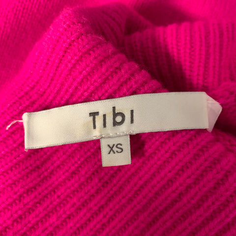 TIBI Size XS Pink Cashmere Knitted Turtleneck Sweater