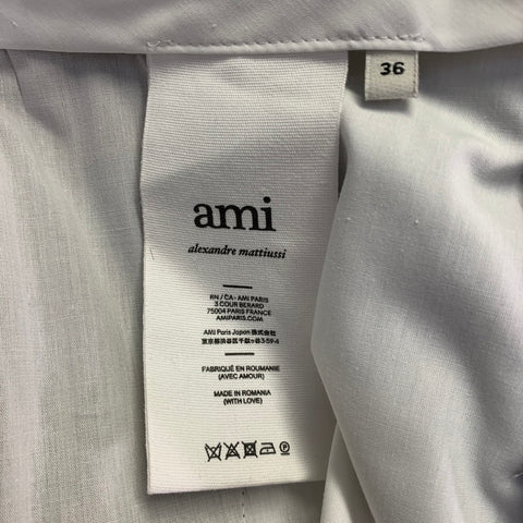 AMI by ALEXANDRE MATTIUSSI Size 0 Brown Virgin Wool Twill Flared Dress Pants