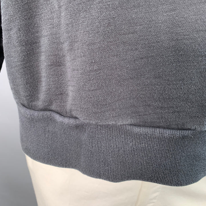 RAG & BONE Size XXL Yin Yang Black White Print Cotton Crew Neck Sweatshirt