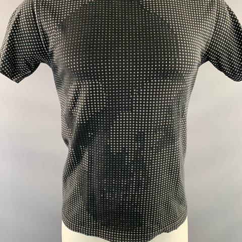 FRESHJIVE Size S Grey Skull Cotton Crew Neck T Shirt