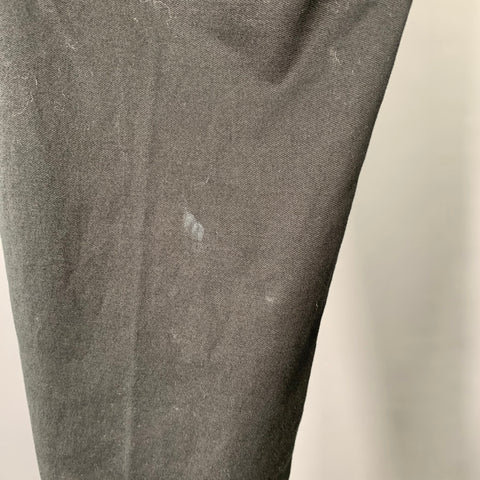 ATM Size 32 Black Cotton Blend Flat Front Casual Pants