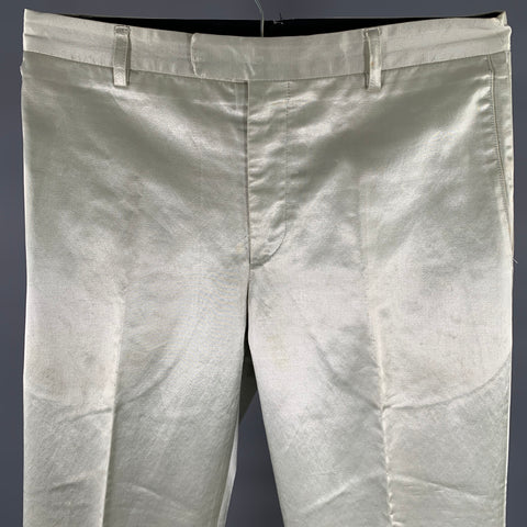 AGNÈS B. Size 33 Ivory Cotton Viscose Dress Pants