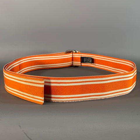 POLO Size 42 Orange White Stripe Belt