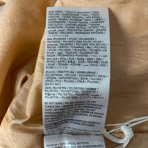 JIL SANDER Size XL Pink Peach Polyamide Silk Camp Short Sleeve Shirt