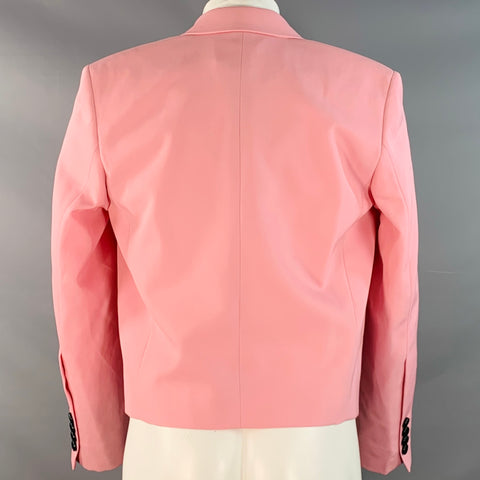 AMI by ALEXANDRE MATTIUSSI Size 34 Rose Black Wool Peak Lapel Sport Coat