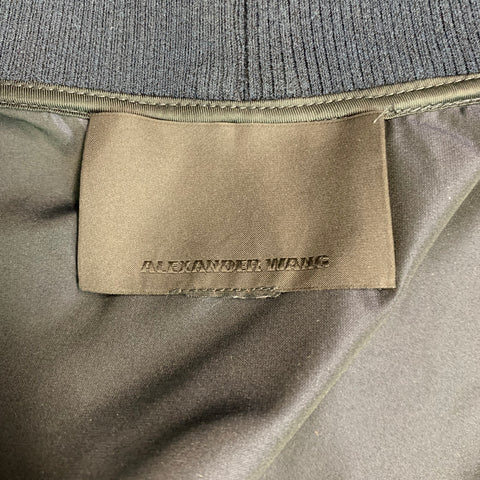 ALEXANDER WANG Chaqueta bomber de poliéster perforada negra Talla M