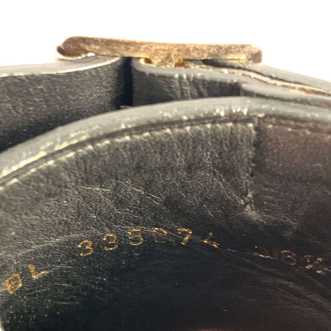SAINT LAURENT Size 6.5 Black Studded Leather Lace-Up Belted Boots