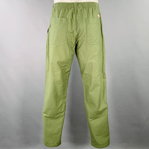 BATTENWEAR Size L Olive Cotton Drawstring Waistband Casual Pants