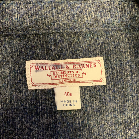 WALLACE & BARNES Chest Size 40 Grey Textured Wool Blend Notch Lapel Sport Coat