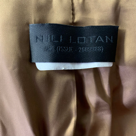 NILI LOTAN Size M Tan Wool Notch Lapel Jacket