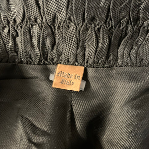 JOHN GALLIANO Chest Size 40 Black Silver Ruffled Wool Shawl Sport Coat