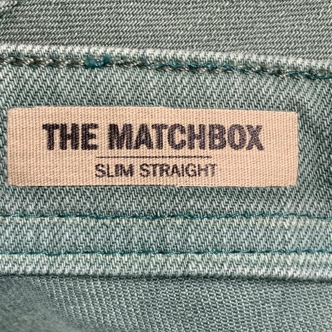 ADRIANO GOLDSCHMIED Size 33 -MATCHBOX- Green Cotton Blend 5 Pockets Casual Pants