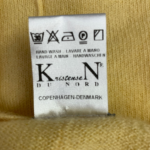 KRISTENSEN DU NORD Taille 2 Jaune Cachemire Maille Cropped Décontracté Top