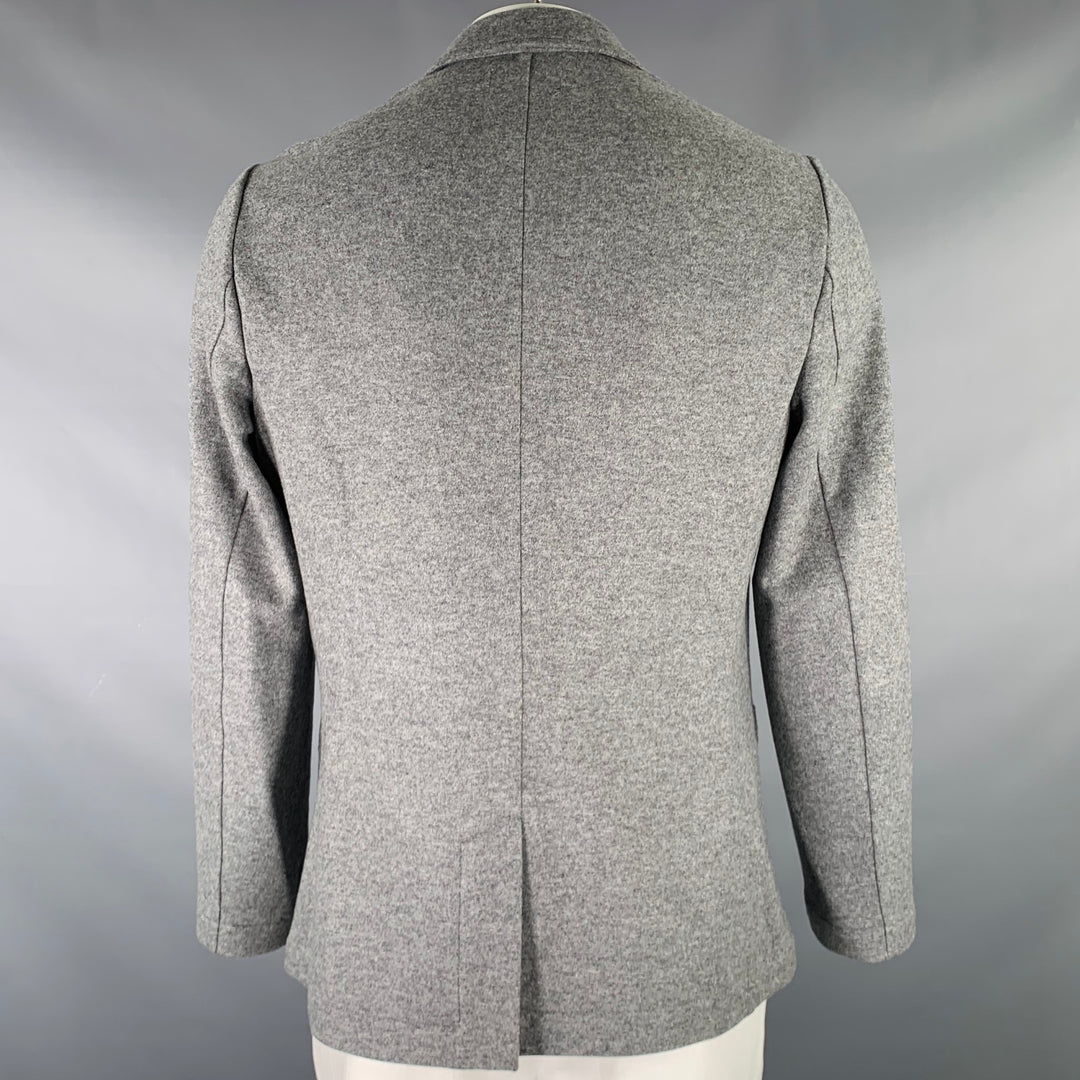 FALCONERI Size XXL Grey Heather Cashmere Notch Lapel Cardigan