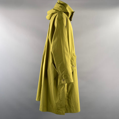 ISSEY MIYAKE Size M Green Polyester Trench Jacket