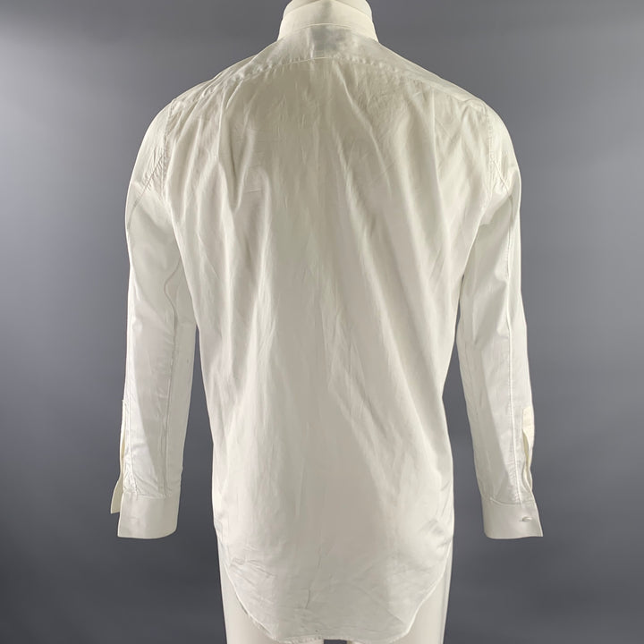 ALEXANDER MCQUEEN Size M White Cotton Tuxedo Frech Cuff Long Sleeve Shirt