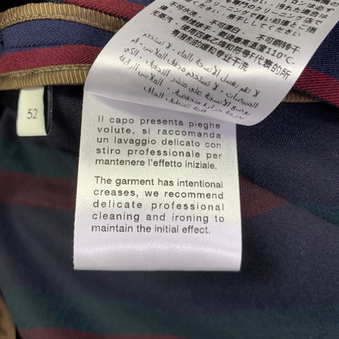 GUCCI 2019 Taille 42 Manteau en laine à rayures noires et bordeaux