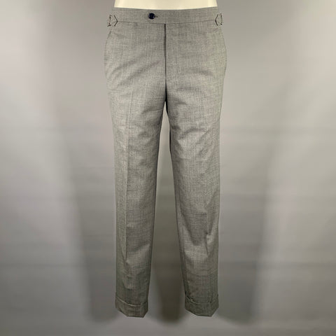 ATELIER MUNRO Size 32 Grey Wool Slim Fit Dress Pants