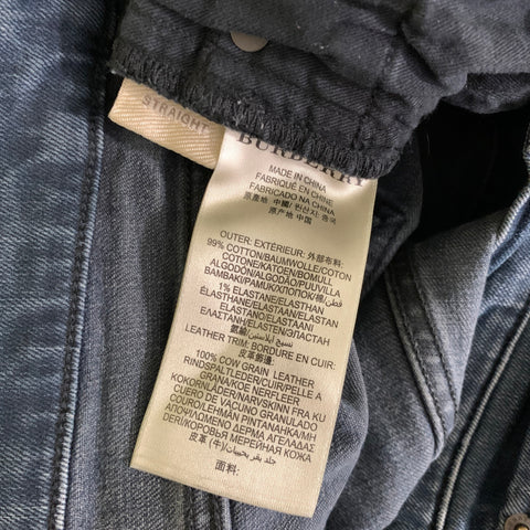 BURBERRY BRIT Size 36 Navy Wash Cotton Straight leg Jeans